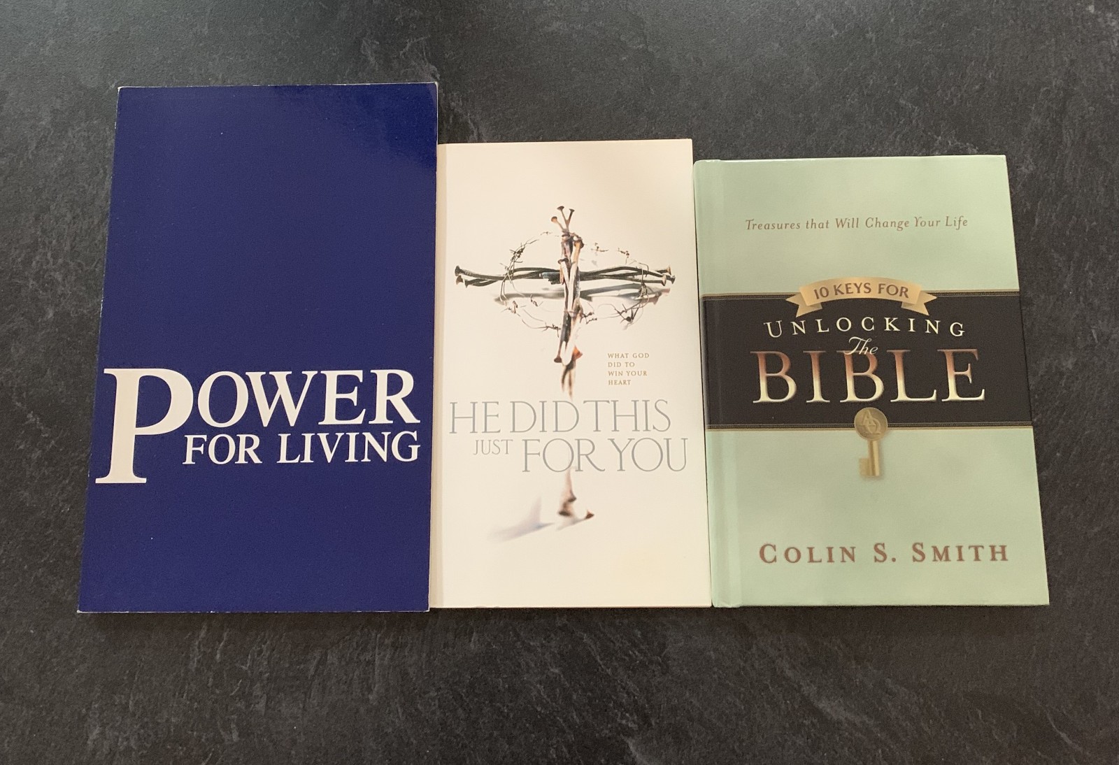 LOT 3**POWER FOR LIVING*HE DID THIS FOR YOU*UNLOCKING THE BIBLE**SPIRITUAL BOOKS