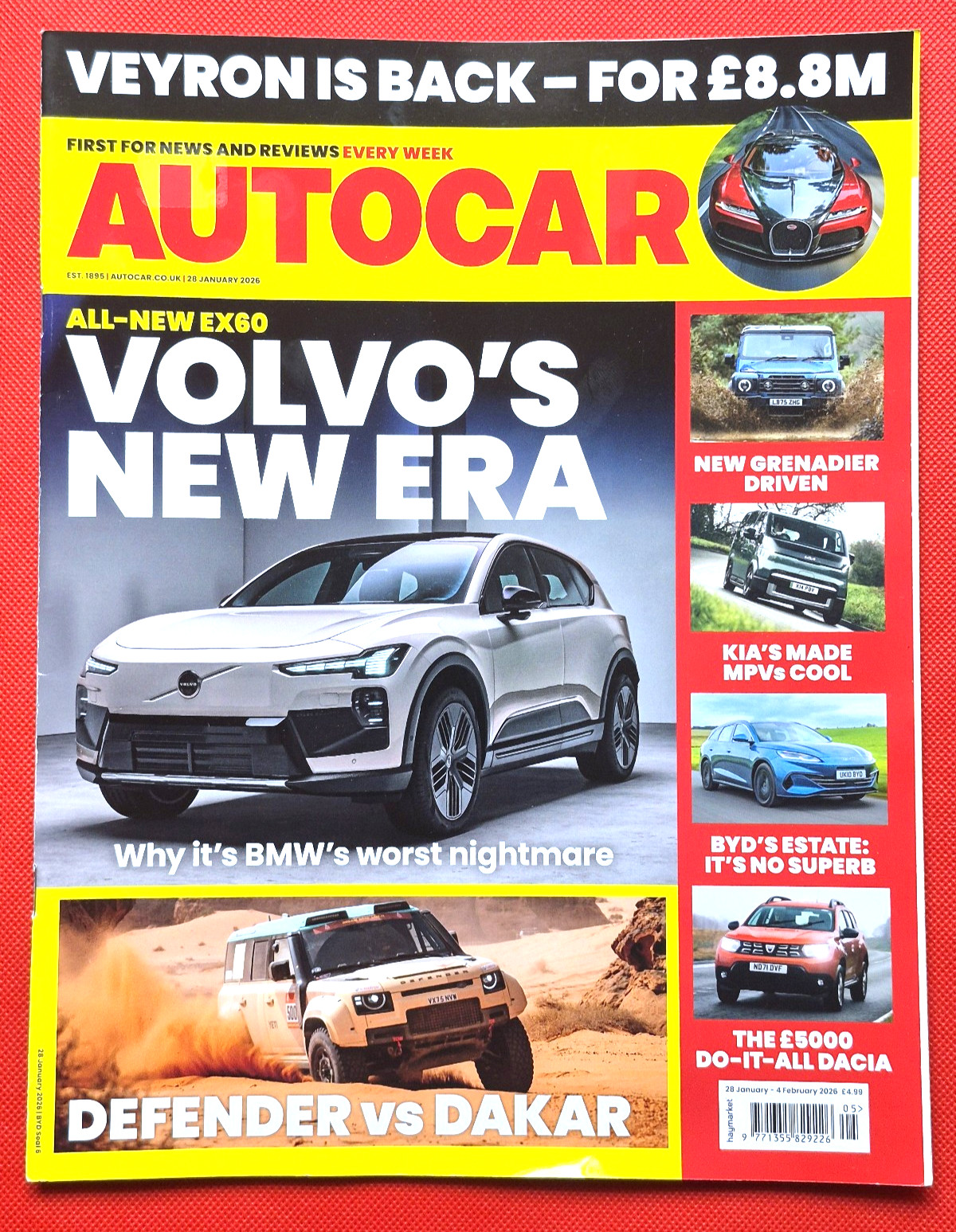 Autocar 28 Jan 2026 – FRONTLINE MGB GT v ROCKETEER MX5 V6 – DAKAR RALLY DEFENDER