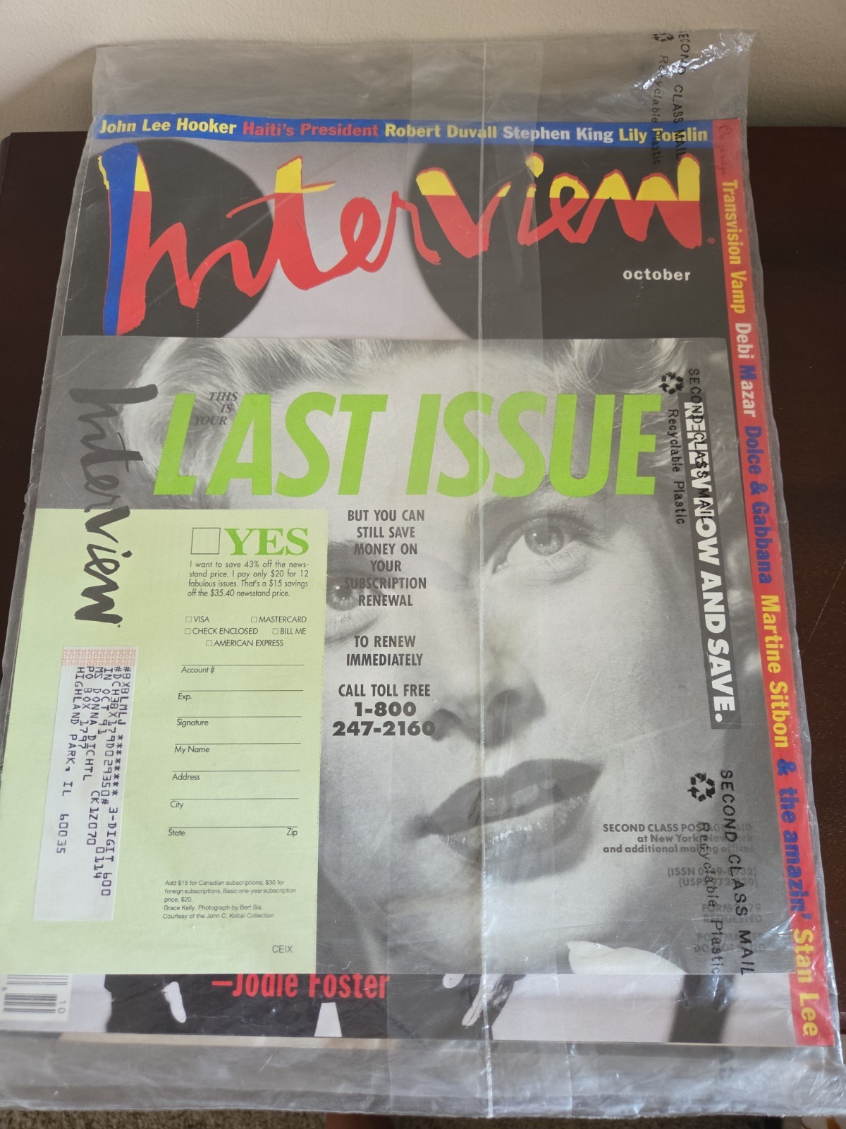 Vtg 90s Brand New Sealed Interview Magazine Lot 1991 September October Sean Penn