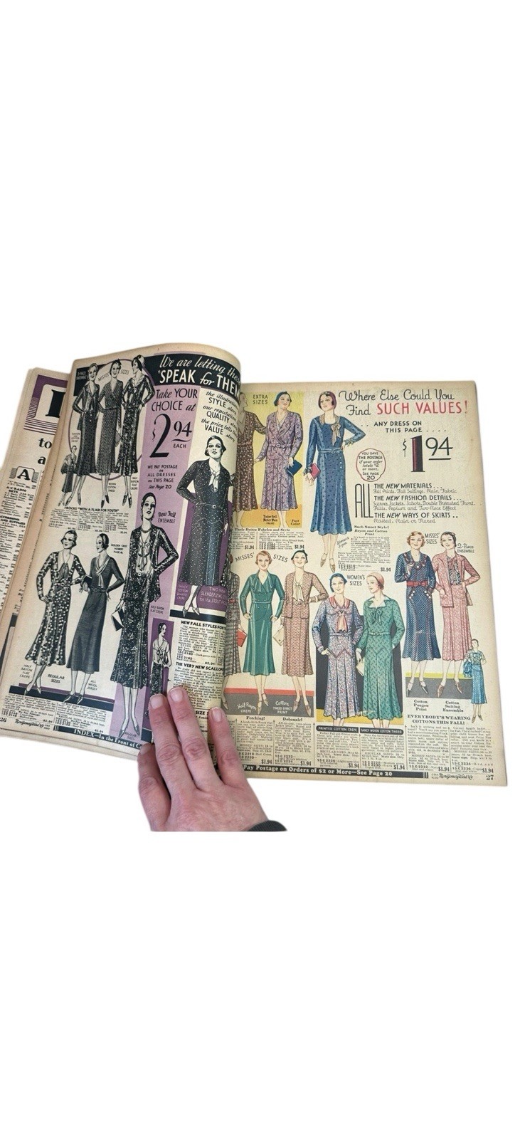 Vintage 1932 Montgomery Ward Fall & Winter Catalog 600 + pages – SCARCE