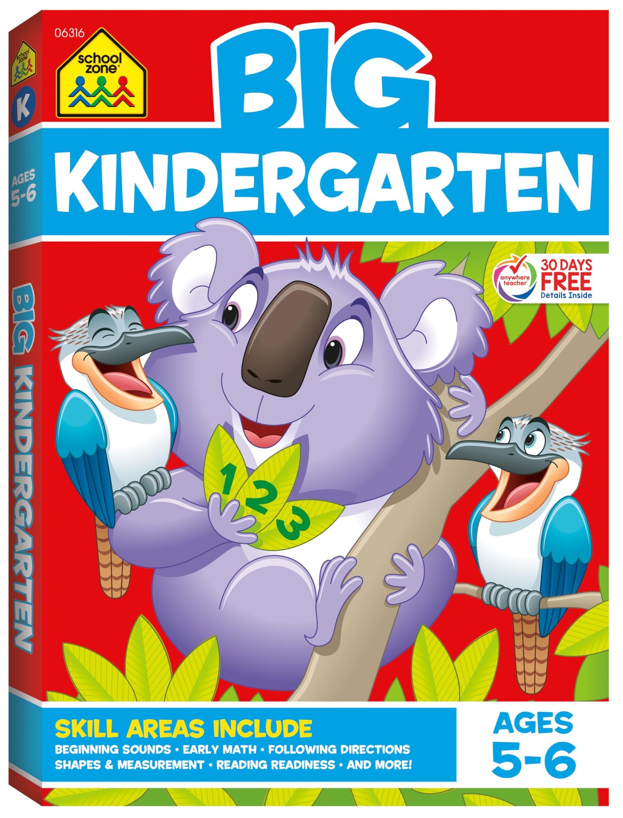 School Zone Big Kindergarten Workbook: 320 Pages, Ages 5 to 6, Early Reading…
