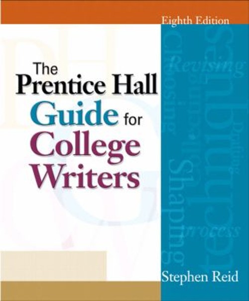 The Prentice Hall Guide for College Writers Hardcover Stephen P.