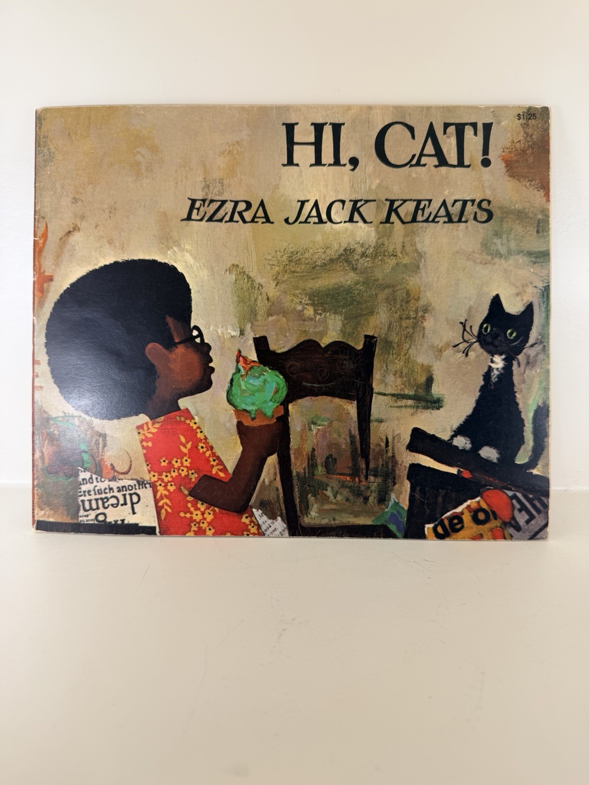 « Hi Cat !  » By Ezra Jack Keats Childrens Book 1972 Collier 1st Edition Paperback
