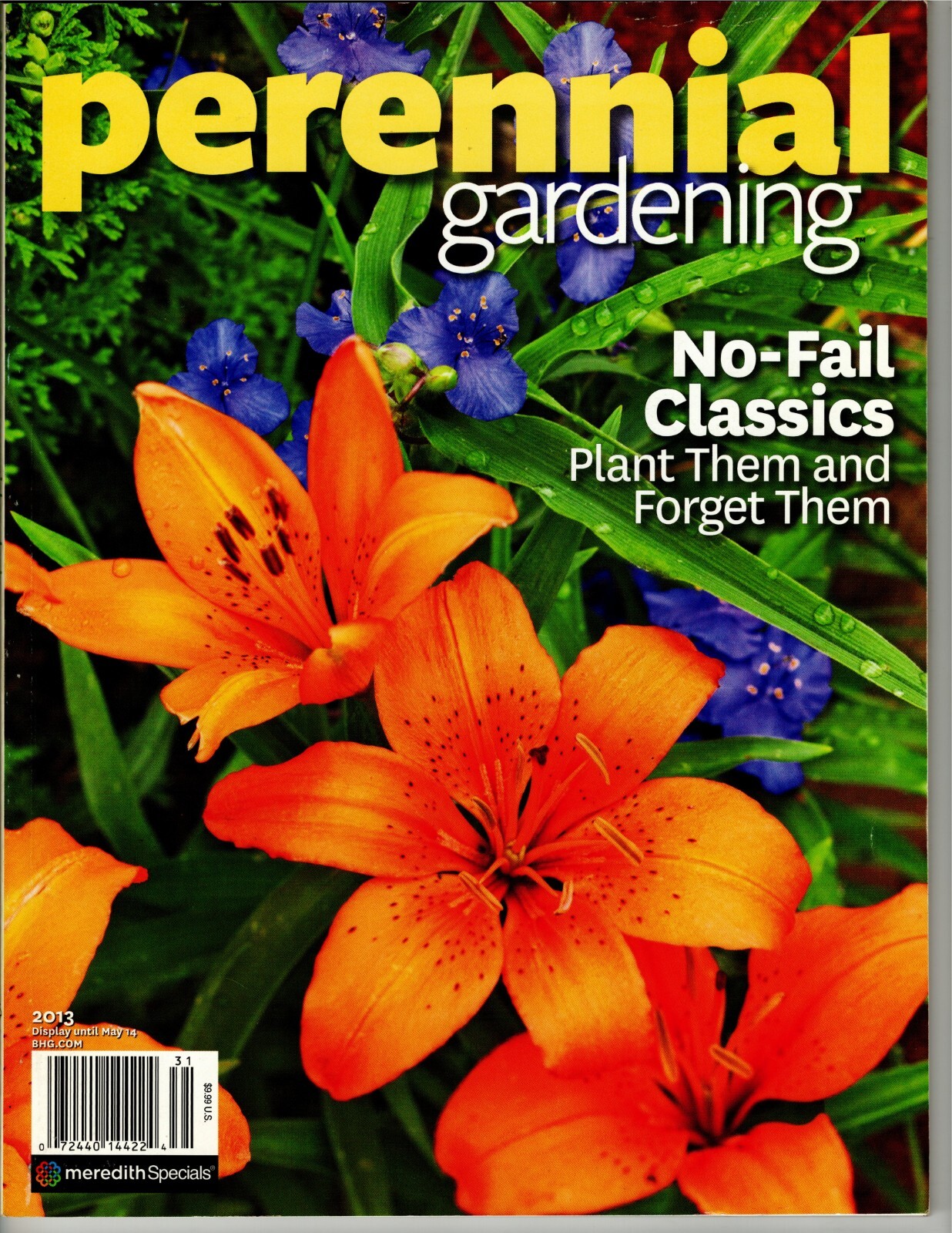 Perennial Gardening 2013 By Meredith Specials Paperback Book No-Fail Classics