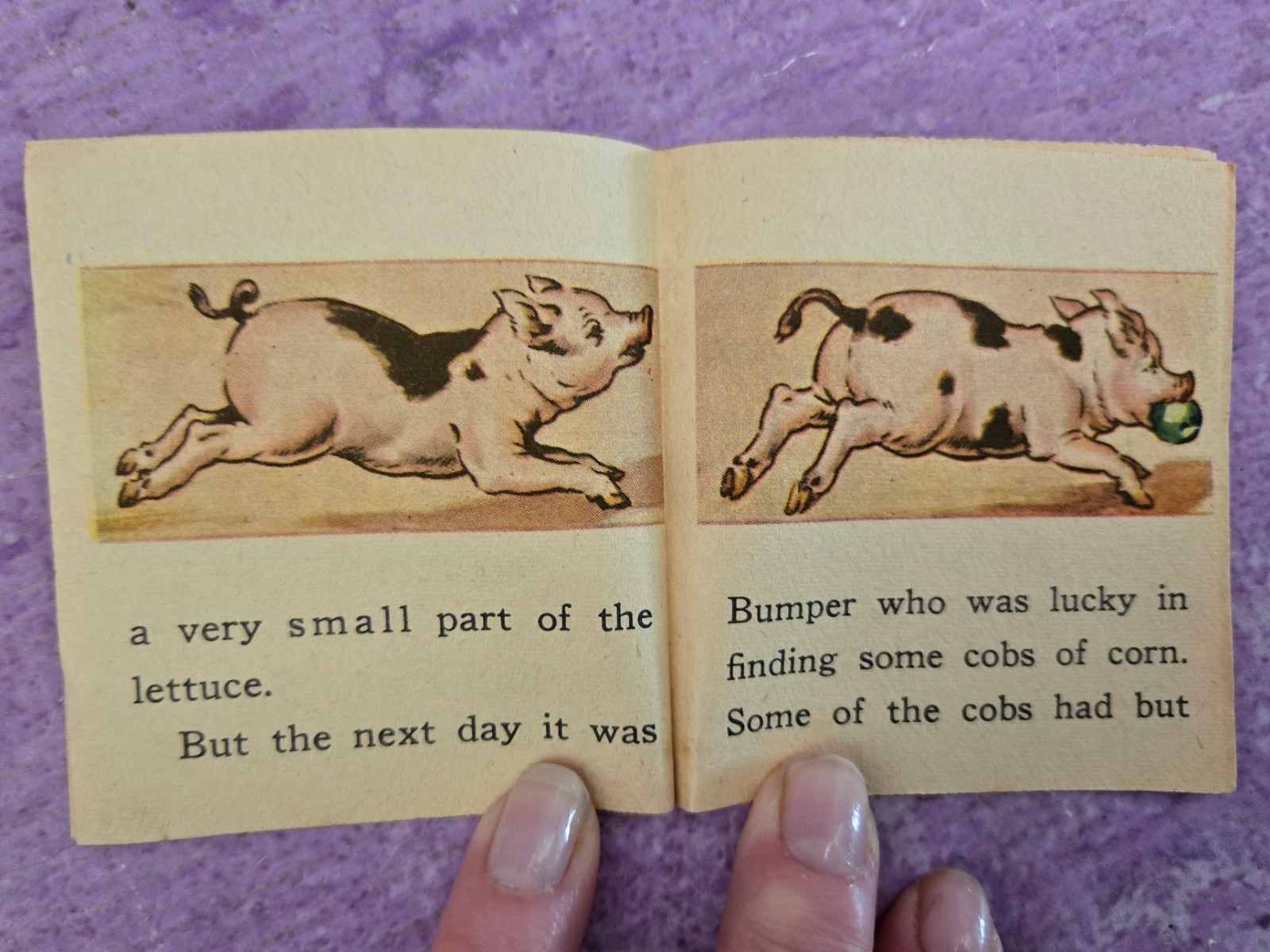 Vintage Miniature Childrens Mini Books Samuel Lowe Animals Illust 1940s LOT OF 8