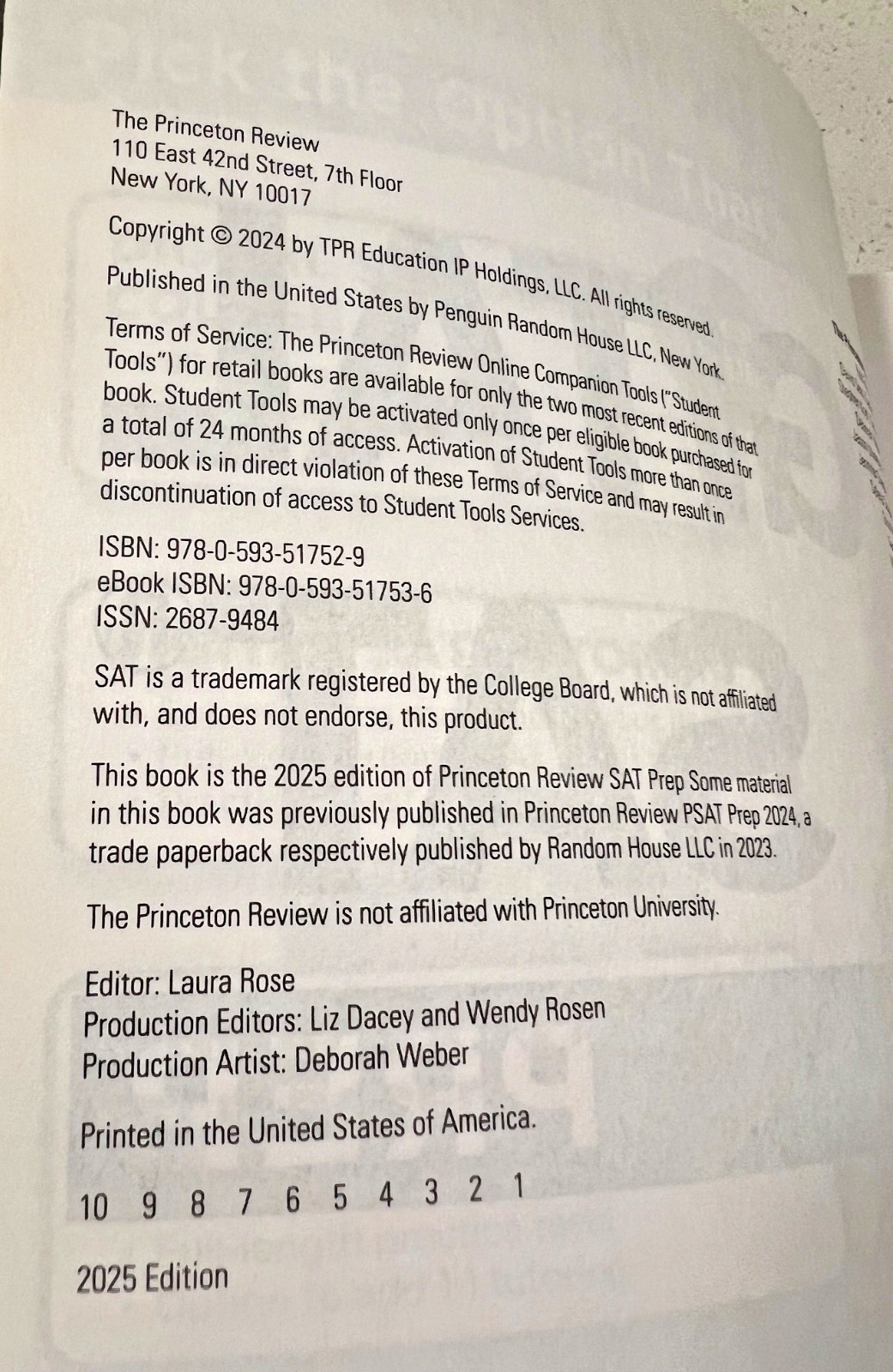 The Princeton Review Digital SAT Prep 2025 Paperback 715 Pages Pre Loved