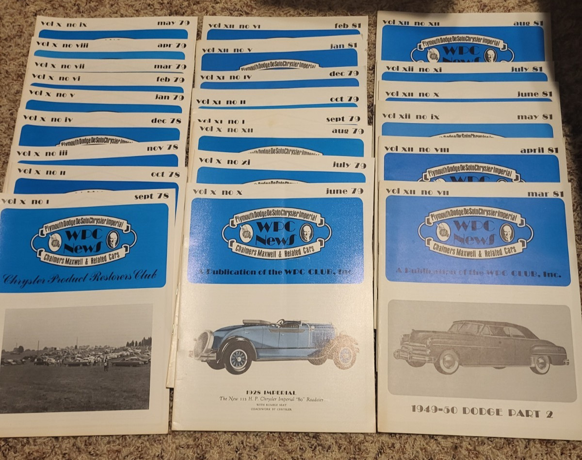Lot 23 1978-1981 WPC News Chrysler Product Restores Club Chalmers Maxwell Cars