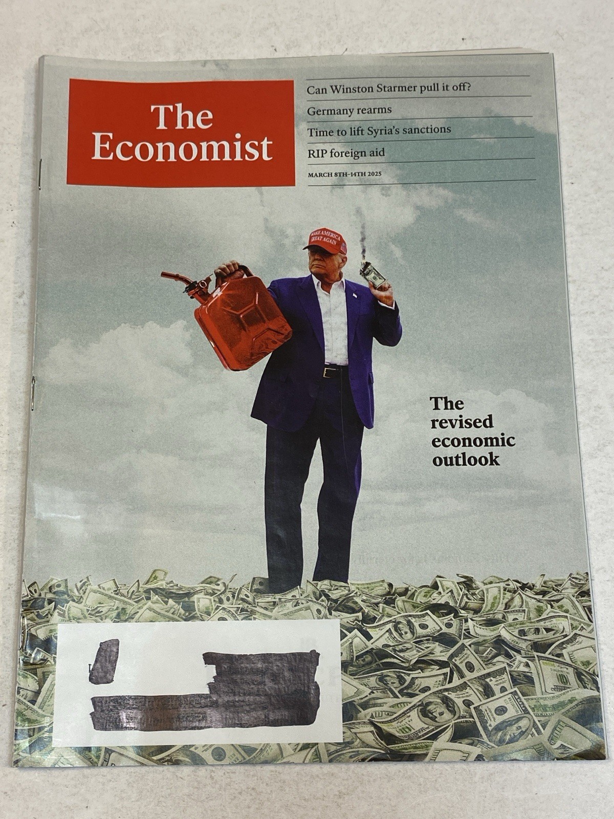 The Economist Magazine 2025 Donald Trump Economic Outlook Winston Starmer Syria