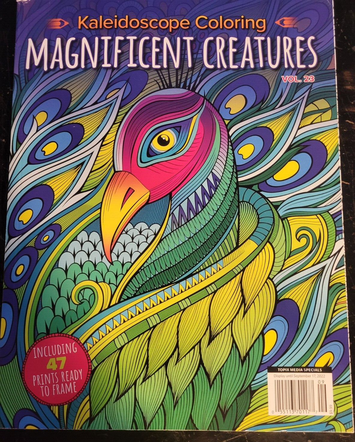 MAGNIFICENT CREATURES Vol 13 Adult Coloring Book by TOPIX MEDIA – 47 PRINTS