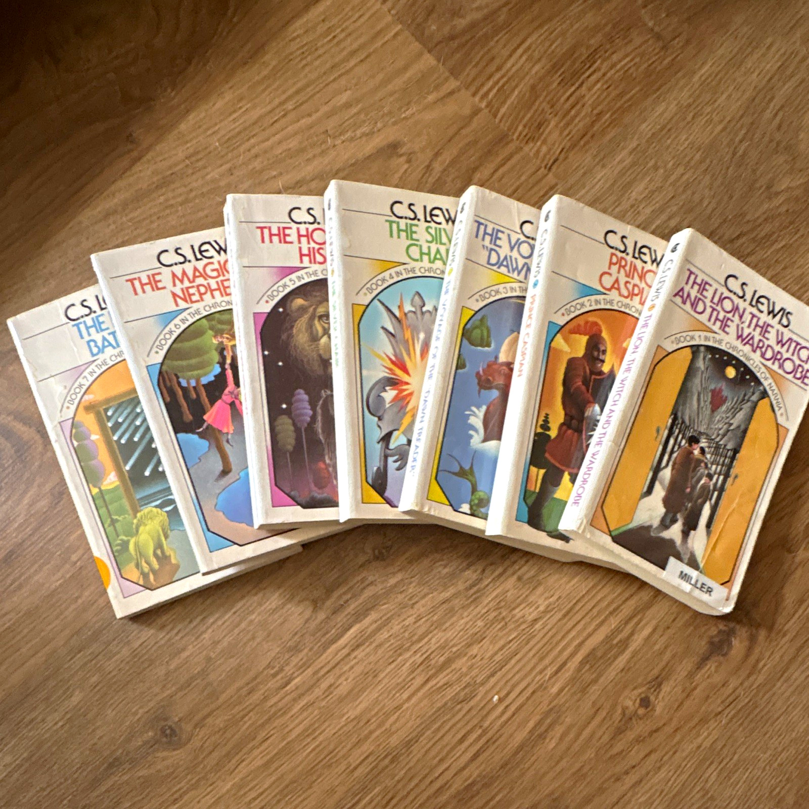 C. S. Lewis Chronicles of Narnia PB 7-Book Lot Fantasy Fiction Young Adults