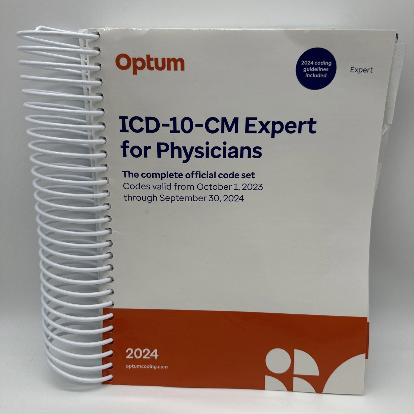 2024 ICD-10-CM Expert for Physicians – Spiral-bound, by Optum – Acceptable