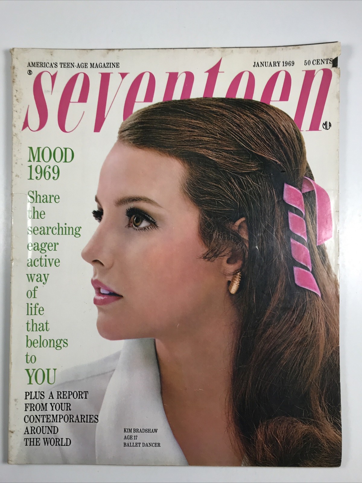 SEVENTEEN magazine January 1969-Fashion makeup hair Cover: Kim Bradshaw