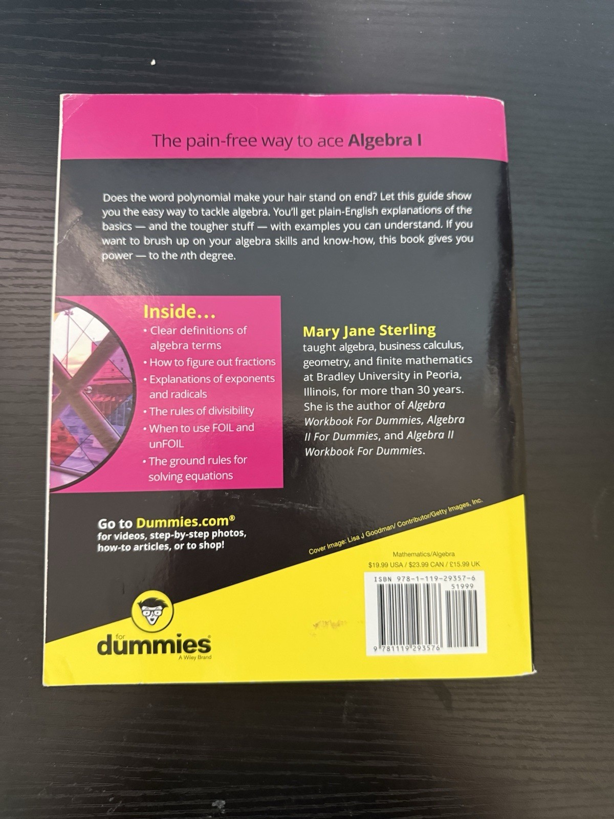 For Dummies Algebra I For Dummies 2nd Ed Mary Jane Sterling Paperback Wiley