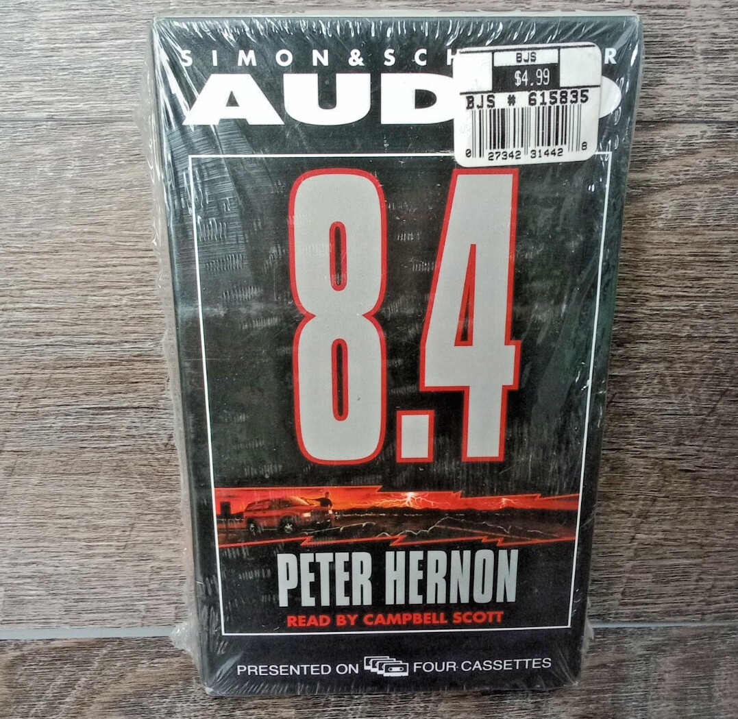 8.4 by Peter Hernon Audiobook X4 Cassette&rsquo;s read by Campbell Scott new sealed