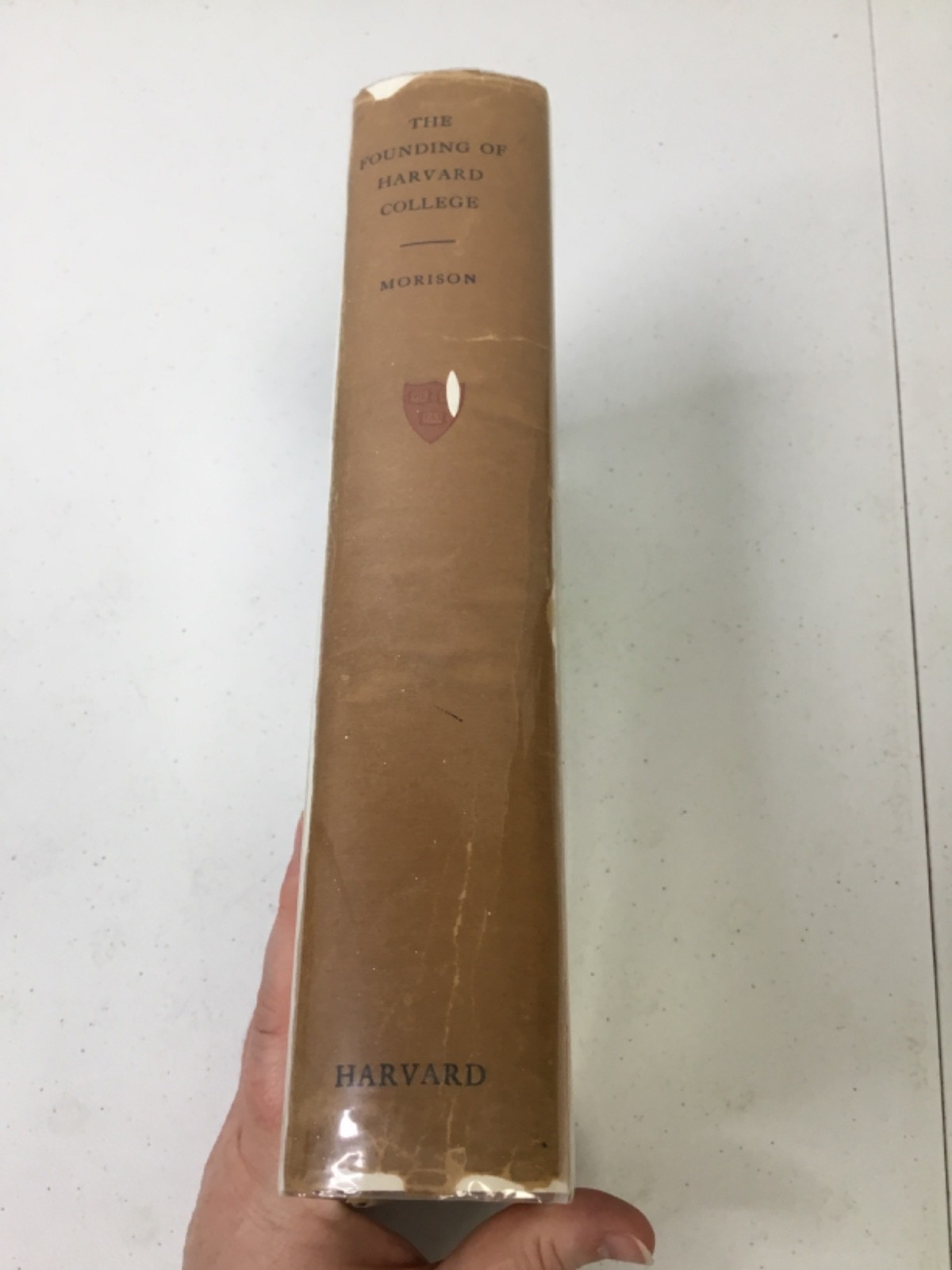 The Founding of Harvard College. Morison. 1935 HCDJ+Mylar, Illustrated