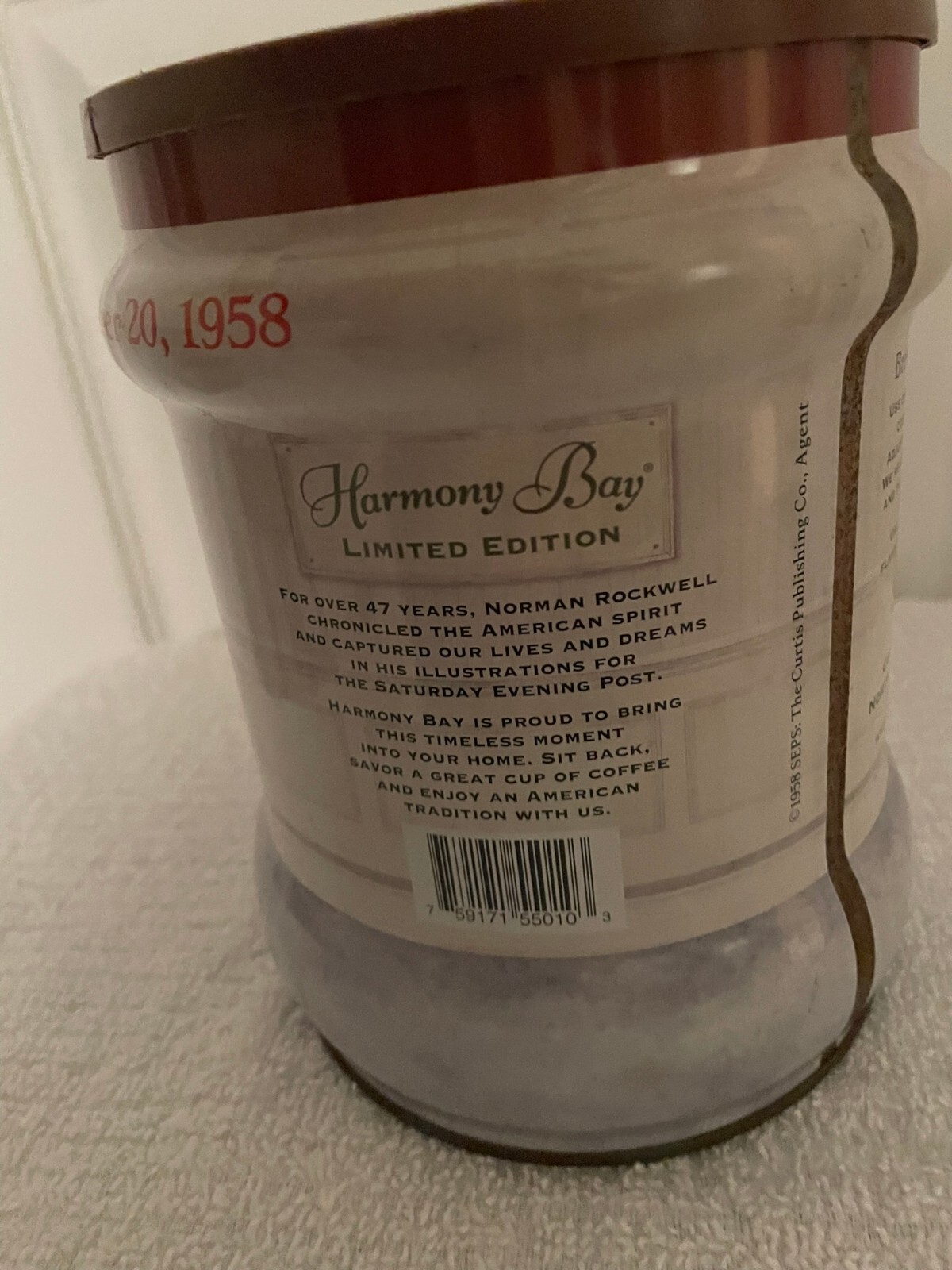 Harmony Bay Ground Coffee ~ The Saturday Evening Post 28oz Tin Can – $15.91