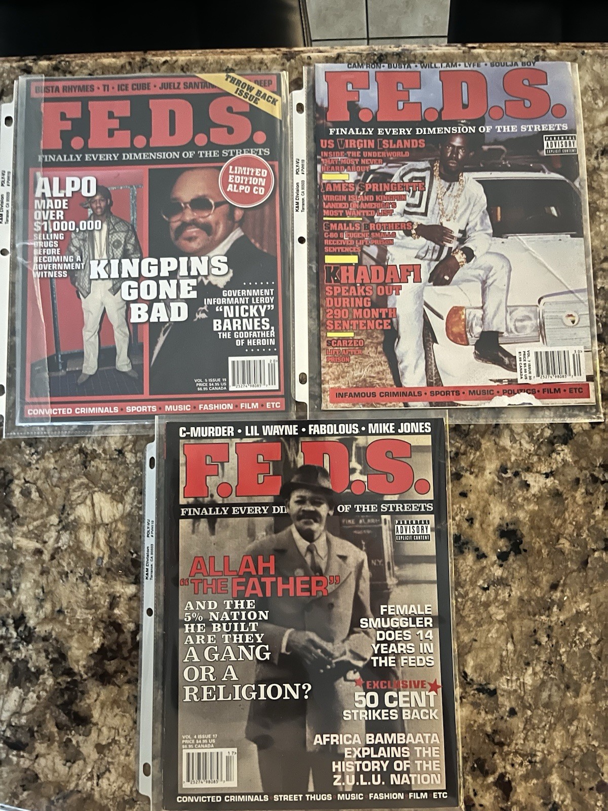 F.E.D.S. Magazine Lot of 3