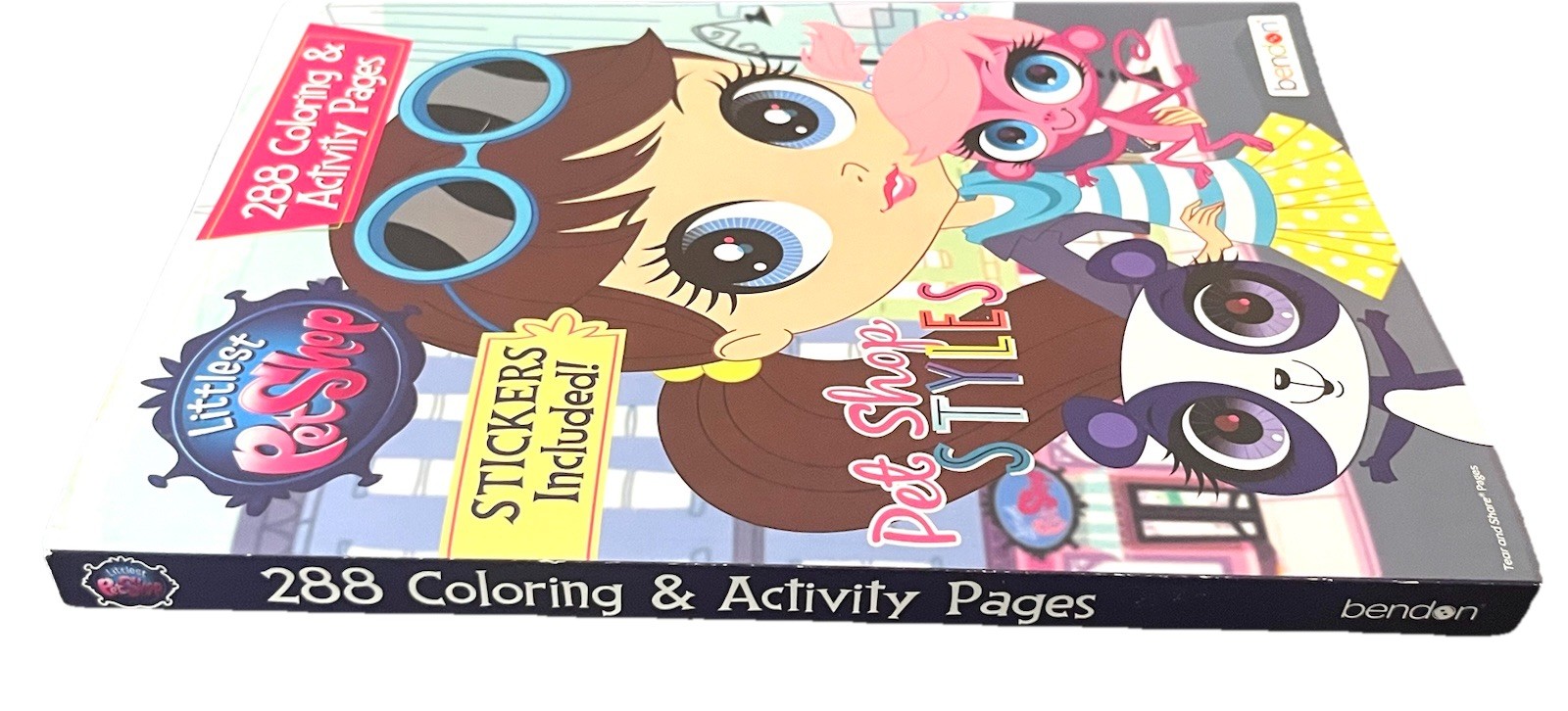 2015 Littlest Pet Shop Styles Coloring & Activity Book + Stickers 288 Pages New