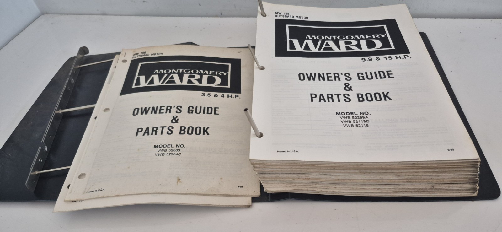 Vintage Lot Of 46 MONTGOMERY WARD CHRYSLER OUTBOARD PARTS MANUALs 1970s 1980s
