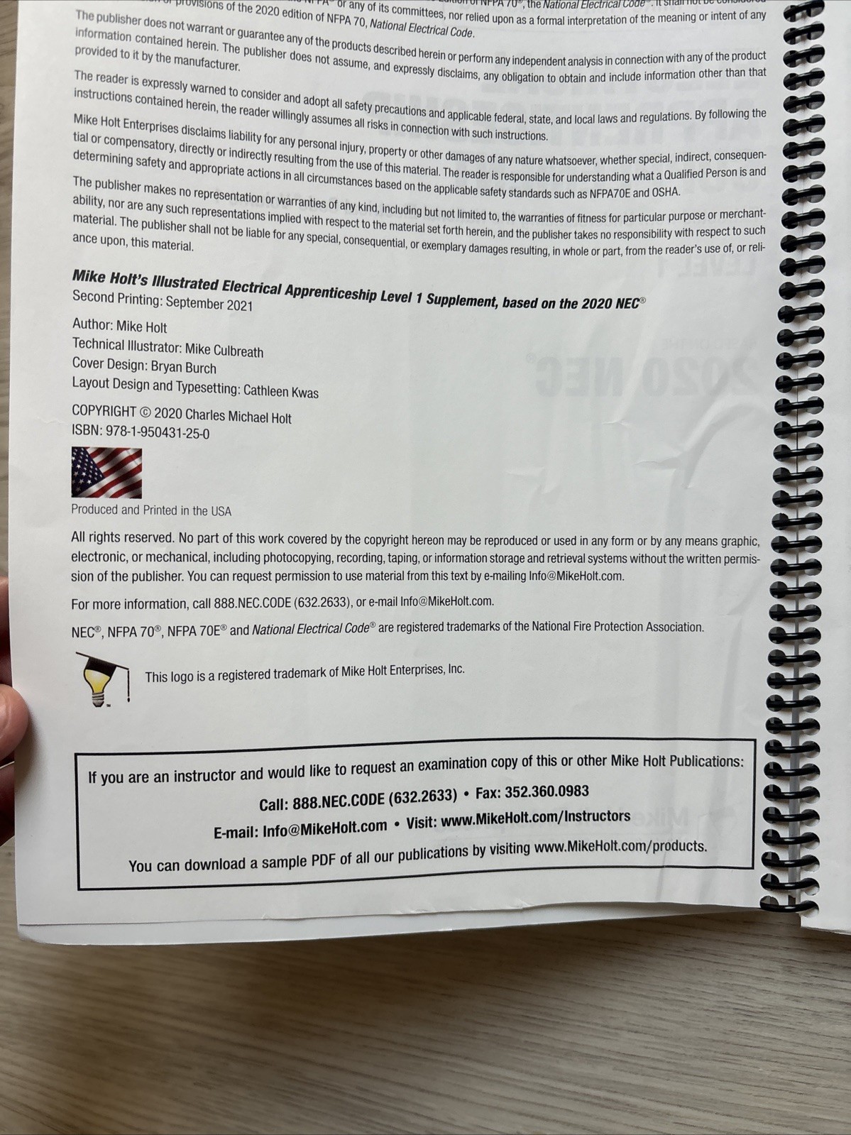 Electrical Apprenticeship Supplement – Mike Holt – NEC 2020 Level 1