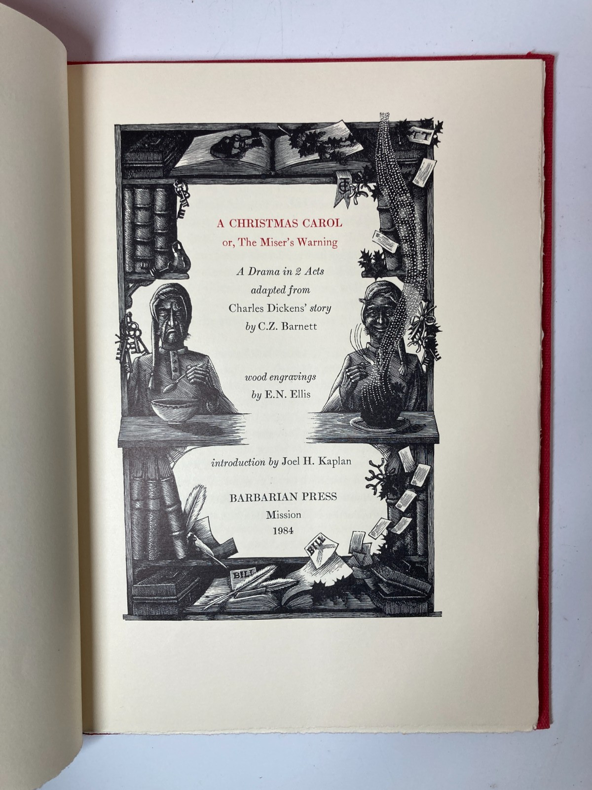 Barbarian Press Christmas Carol 1984 Ellis Wood Engravings Slipcase Fine