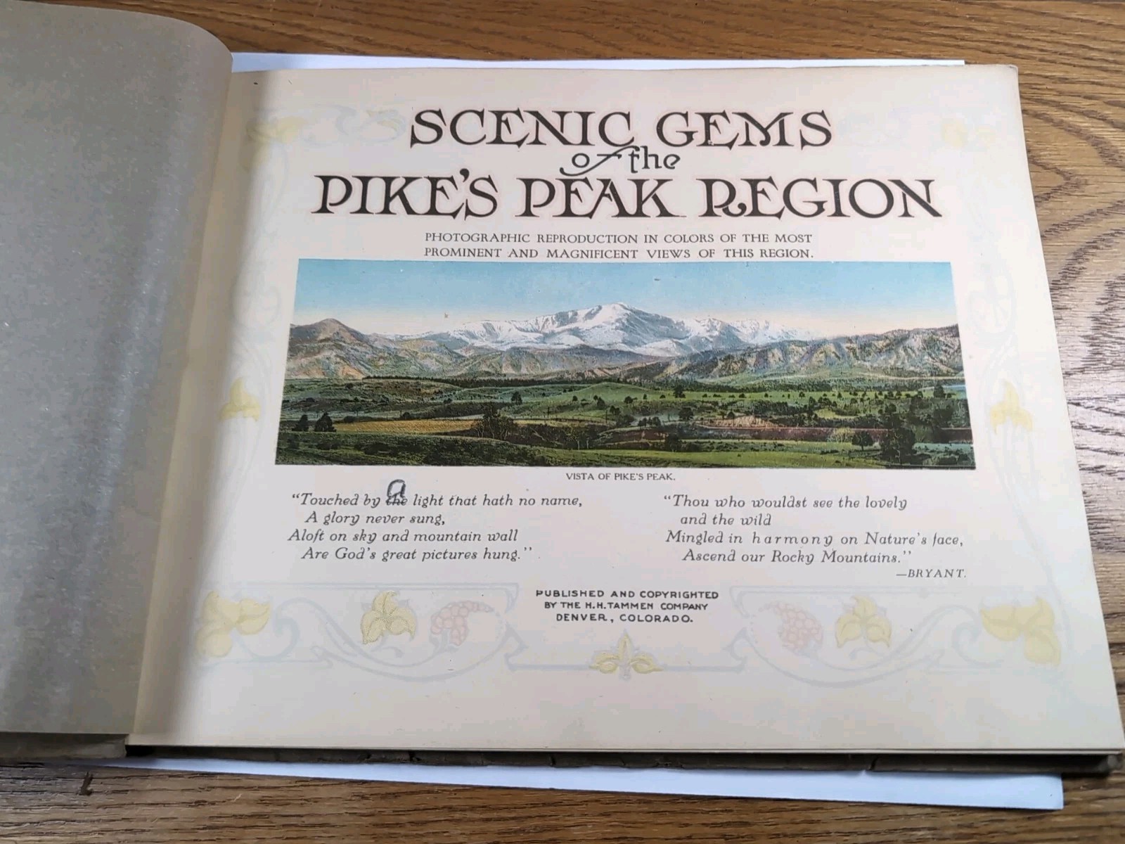 The Pike&rsquo;s Peak Region Published By H. H. Tammen Co. Denver CO 10.5&Prime;x8.5&Prime;x .25&Prime;