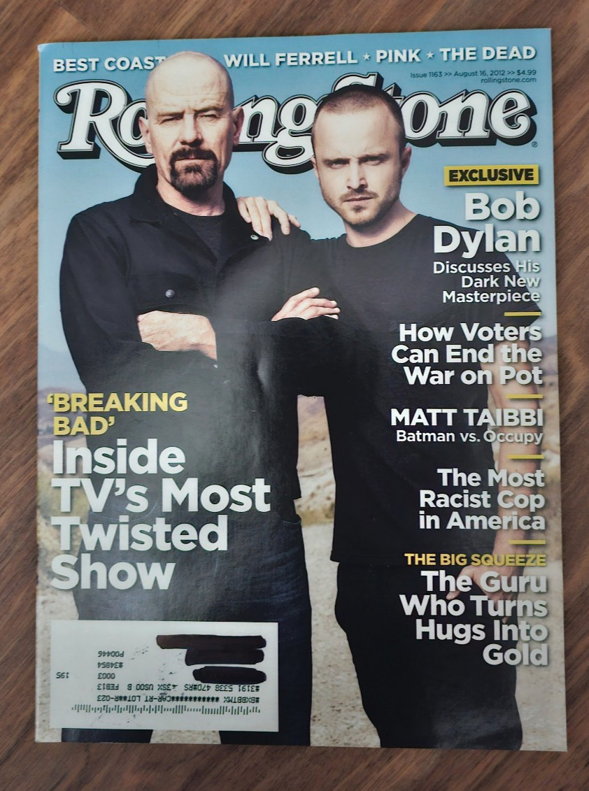 Rolling Stone Magazine August 16 2012 Issue 1163 Breaking Bad Bob Dylan