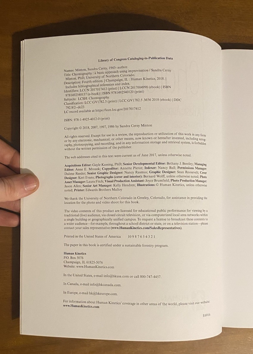 Choreography : A Basic Approach Using Improvisation by Sandra Cerny Minton