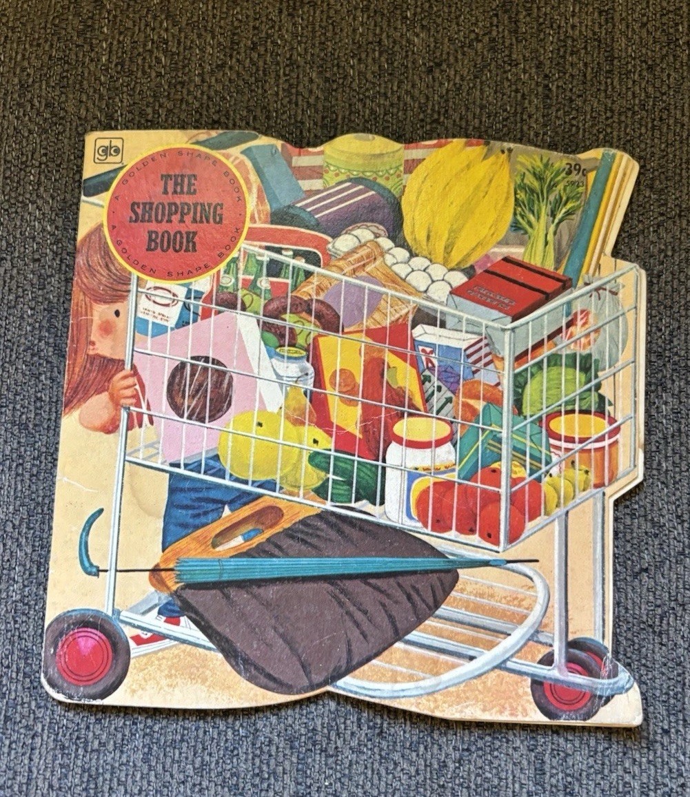 Vintage The Shopping Book Jan Sukas Golden press Paperback Children’s Book