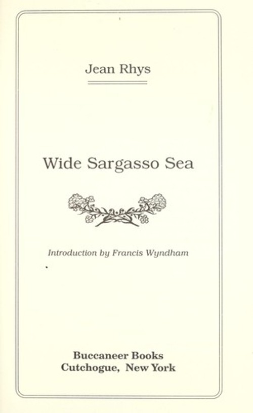 Wide Sargasso Sea Hardcover Jean Rhys