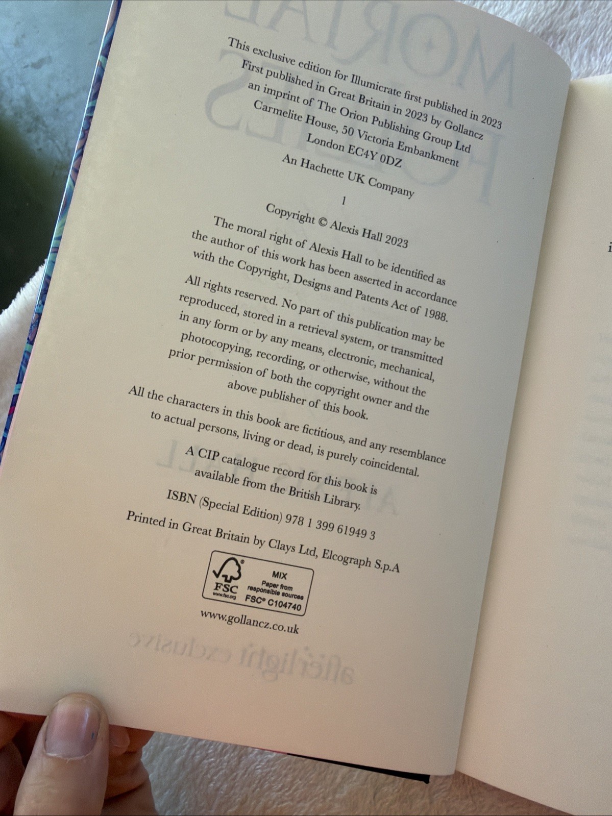 Illumicrate Afterlight Mortal Follies Alexis Hall Hardcover DIGITALLY SIGNED