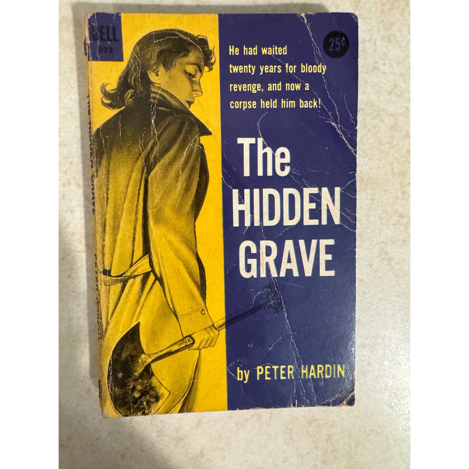 The Hidden Grave Peter Hardin Dell 922 Vintage 1955 Paperback Mystery Book