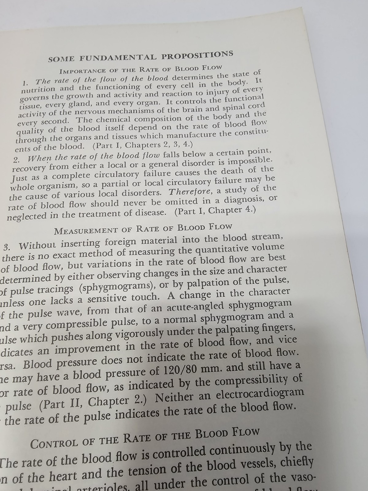 Fundamental Propositions Reprinted From Control Of The Circulation Erdman