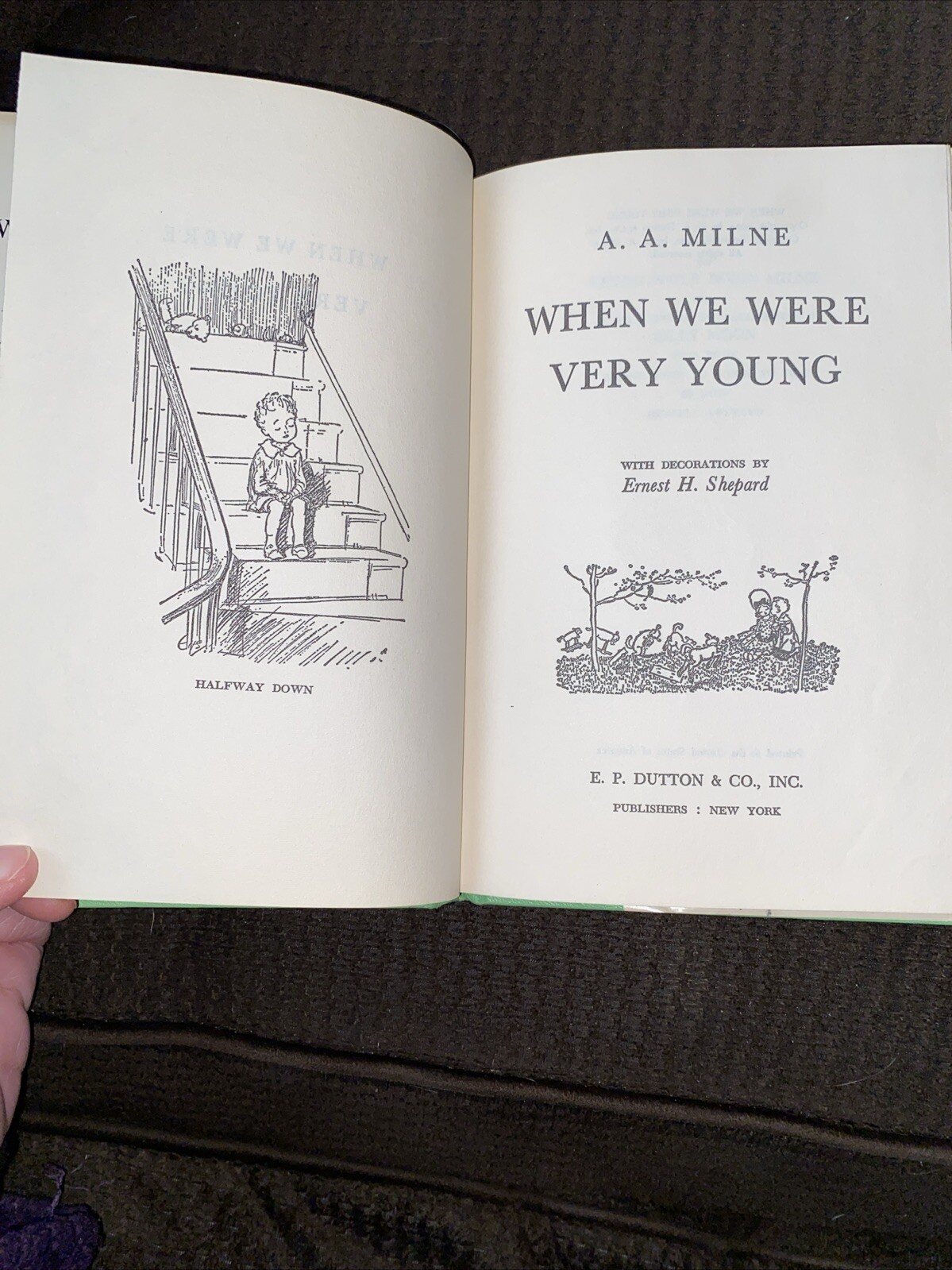 VINTAGE 1961 Winnie the Pooh Library 3 Book Set A.A Milne With Dust Jackets