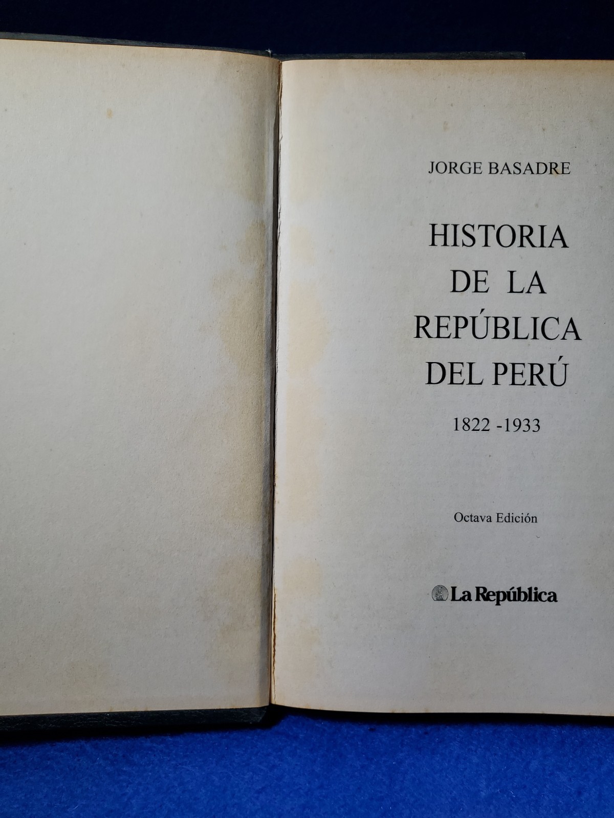 Jorge Basadre Historia de la República del Perú 16 Vol Set 8th Ed La República