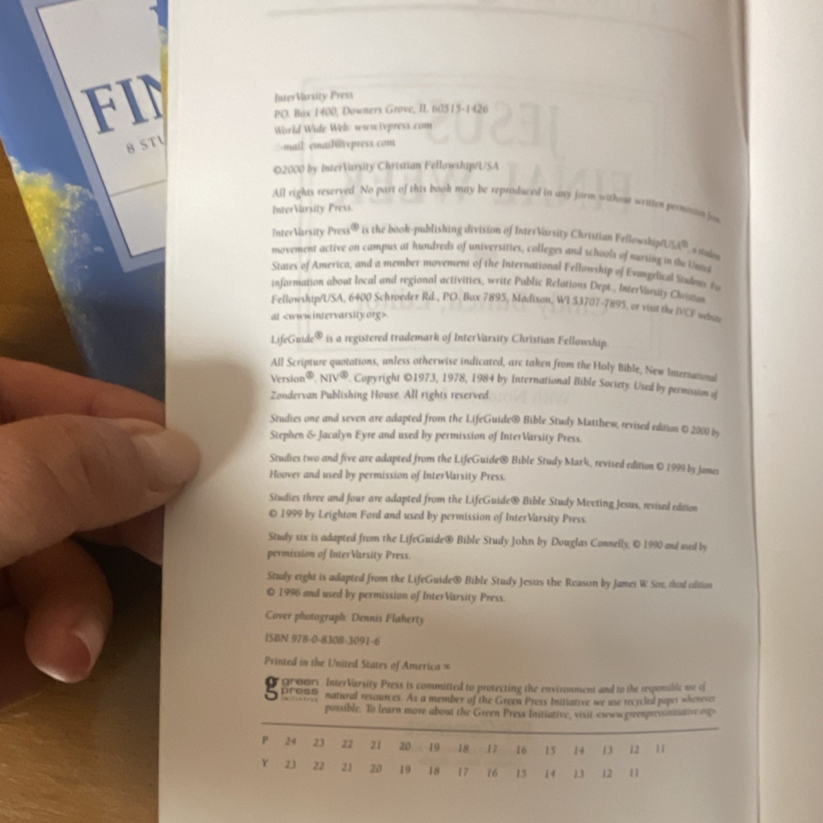 InterVarsity Press Jesus&rsquo; Final Week by Cindy Bunch LifeGuide Bible Study Guide