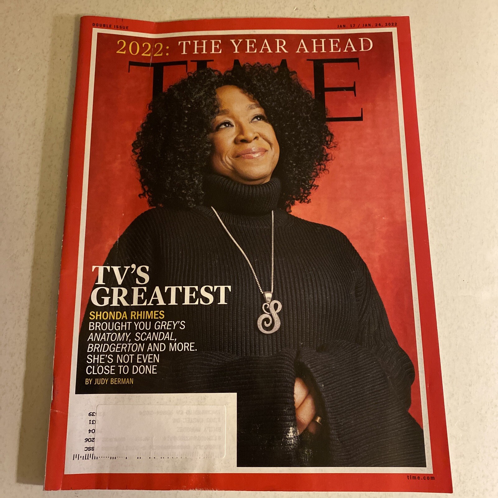 TIME Magazine January 17/24 2022 Shonda Rhimes The Year Ahead 98 PAGES FREESHIP
