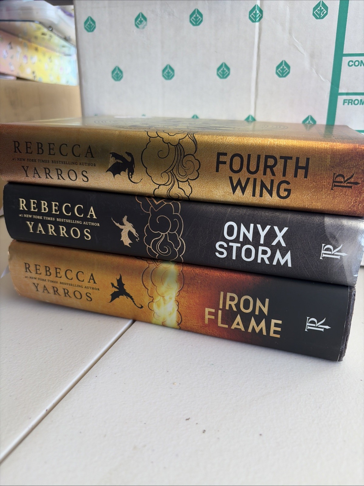 REBECCA YARROS-Fourth Wing/Iron Flame/Onyx Storm ~3 HC BOOK LOT~Empyrean