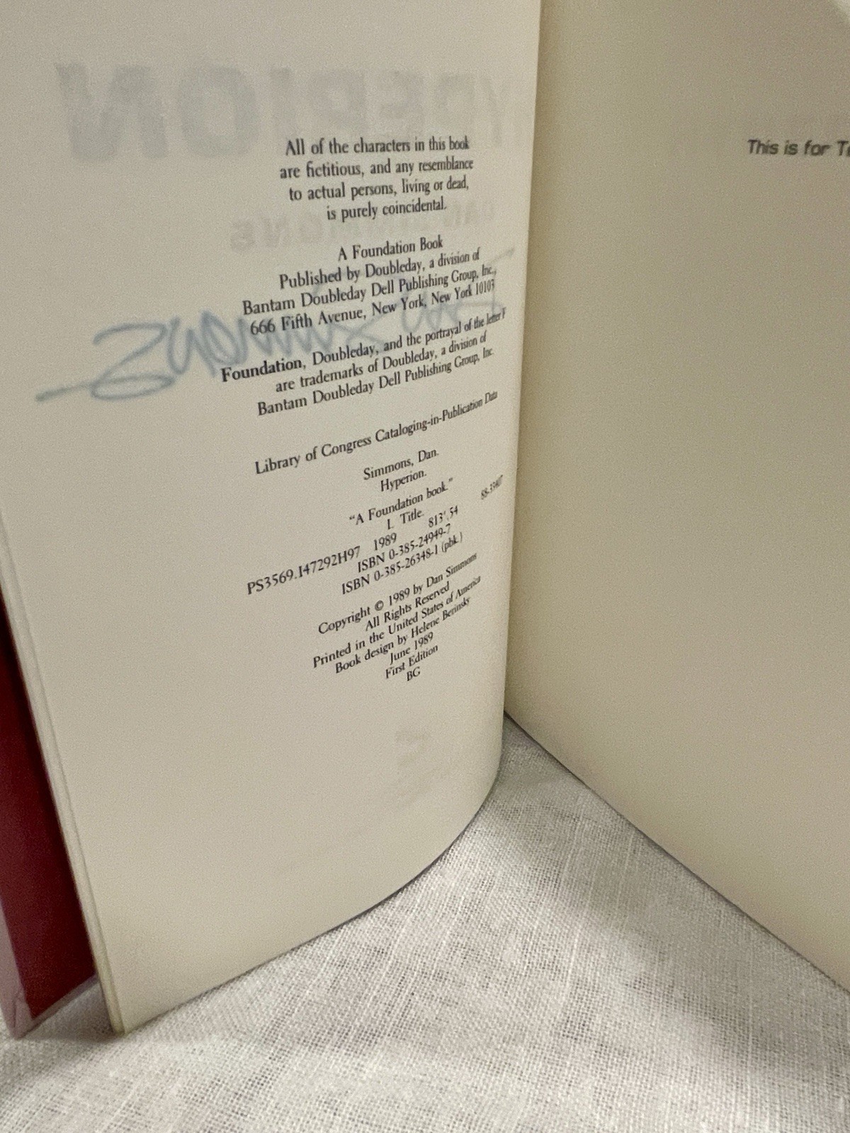 Hyperion, signed first edition, first printing – Dan Simmons