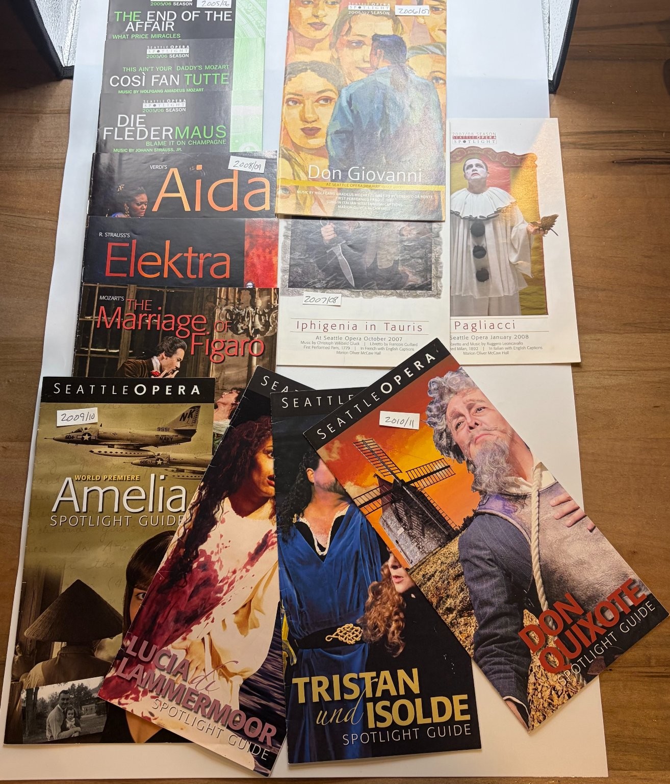 Seattle Opera Spotlight Guides Lot 2005-2011 Collection Programs Memorabilia
