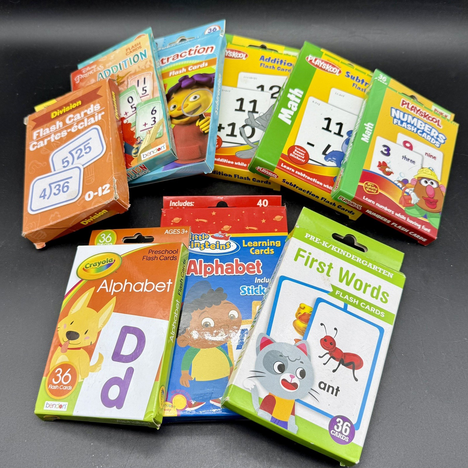 Lot Educational Flash Cards Lot Phonics Alphabet Numbers Sight Words Addition ➕-