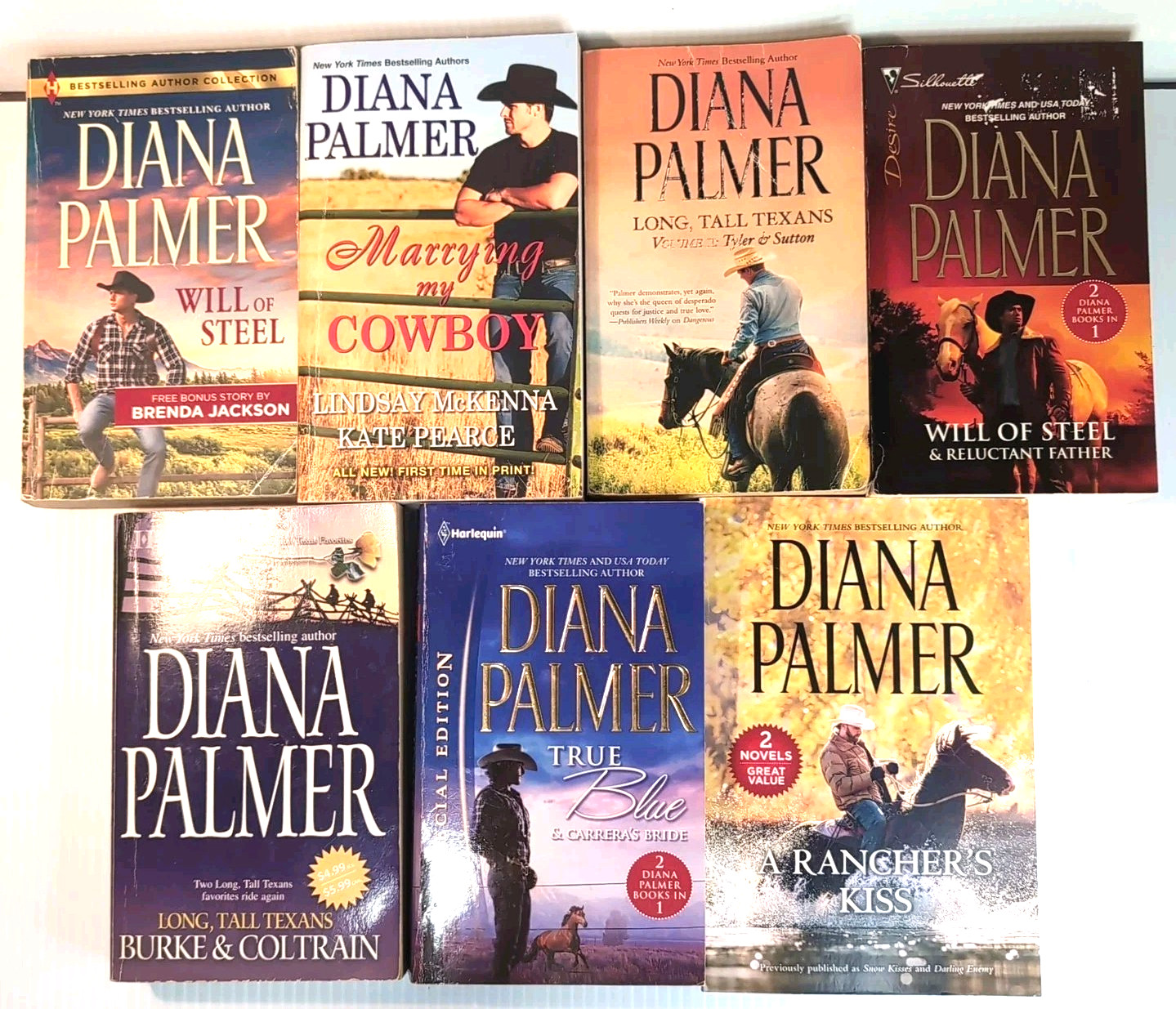 Diana Palmer Anthology Contemporary Cowboy Romance Paperback Book 7x Steel