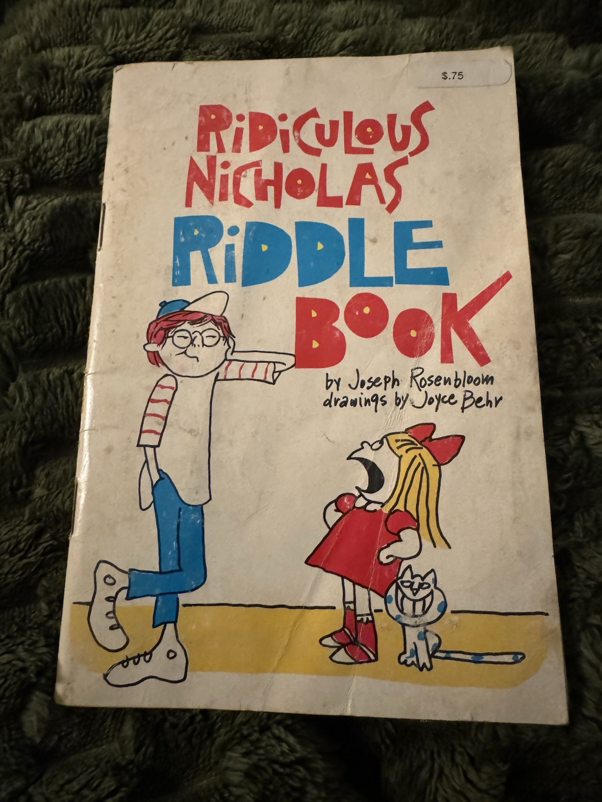 RIDICULOUS NICHOLAS Riddle Book (1981) PUNS Vintage Children&rsquo;s Picture Book RARE
