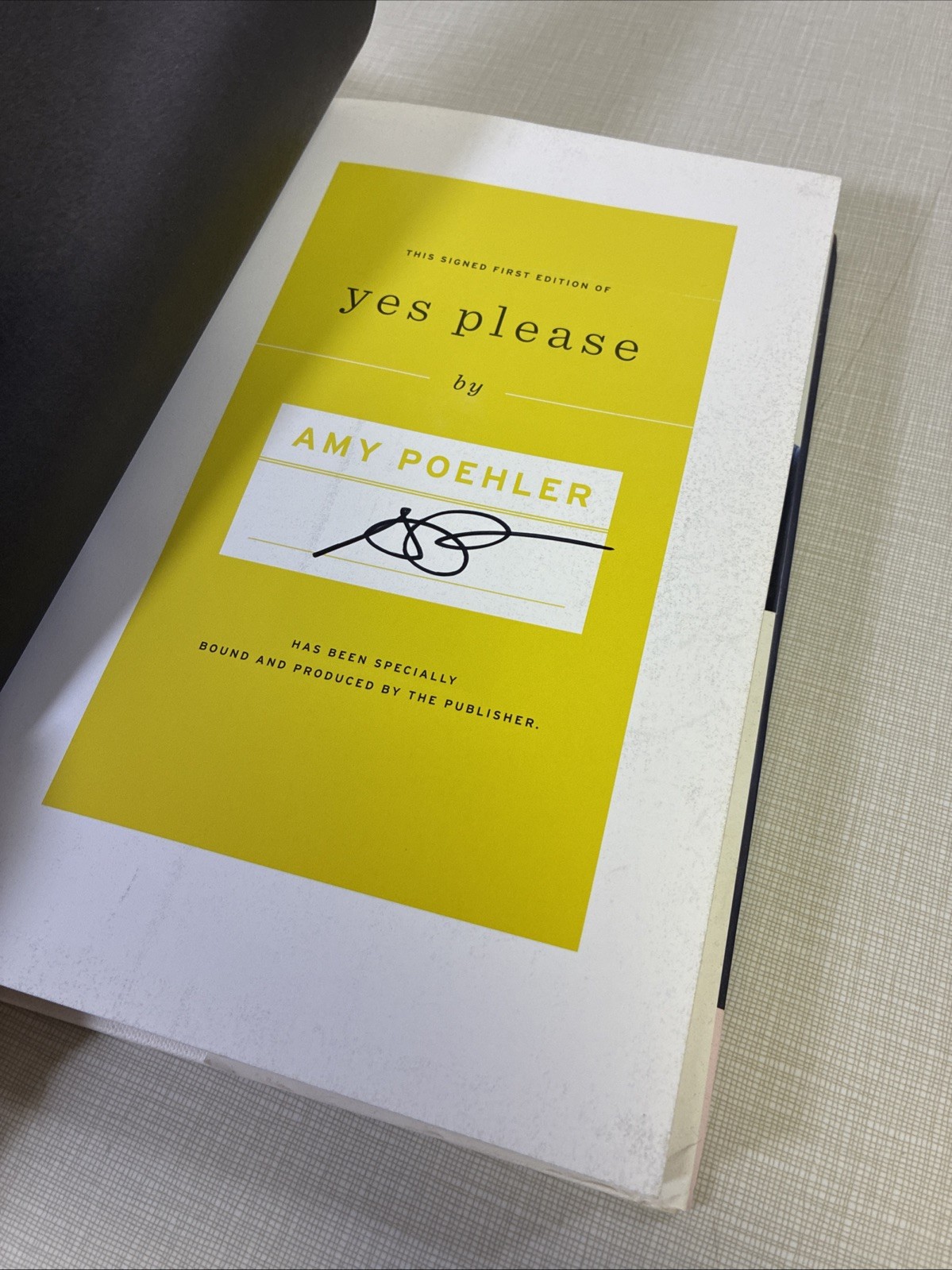Yes Please by Amy Poehler SIGNED First Edition 1st Printing 2014 Hardcover