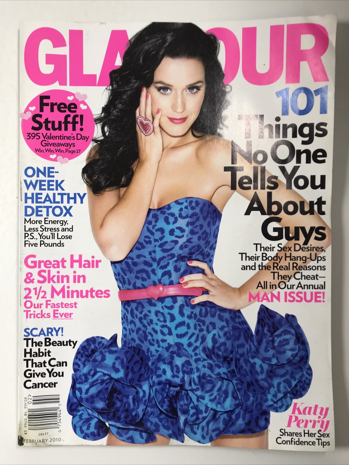 GLAMOUR magazine February 2010-Fashion makeup hair Skin Tricks, Katy Perry