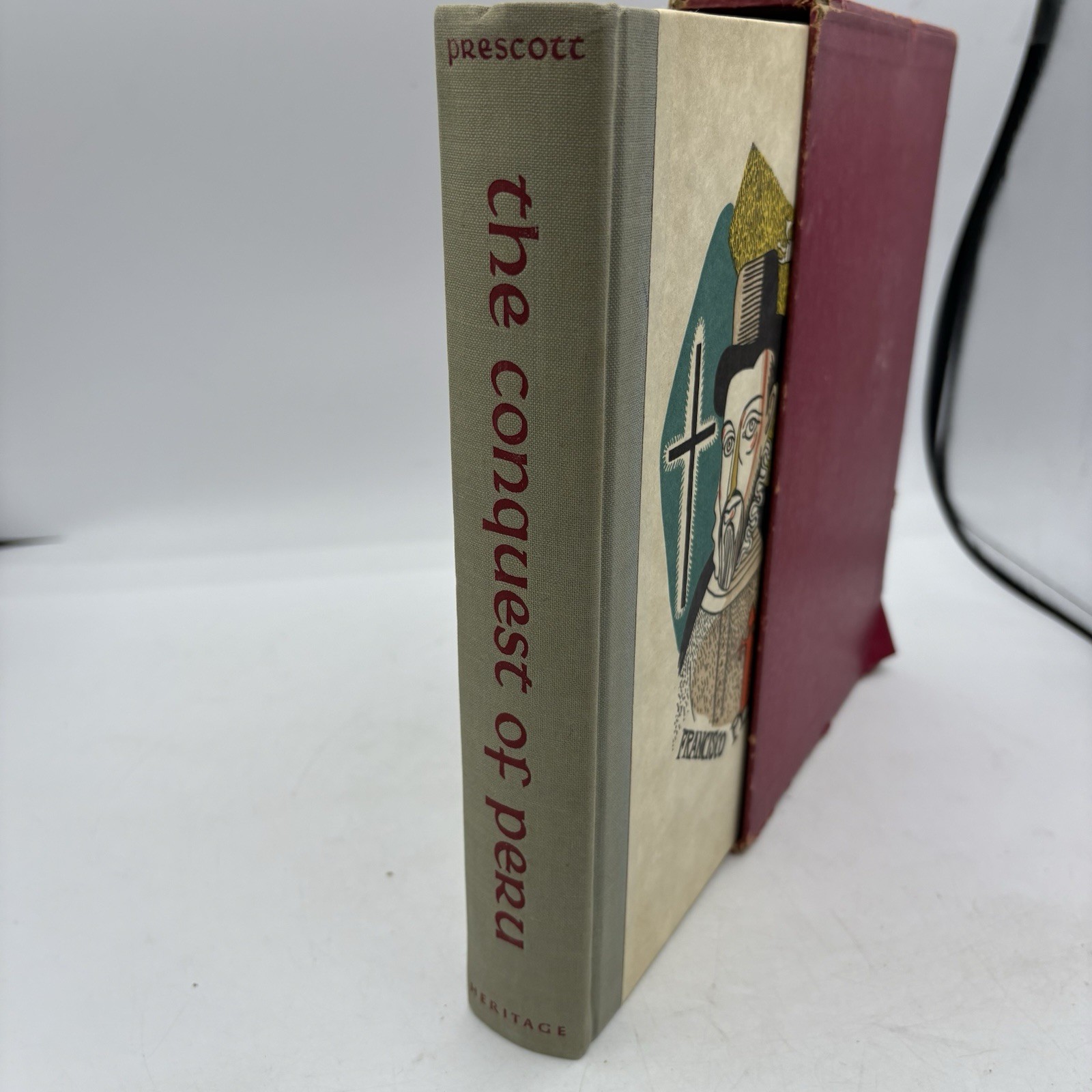 Vintage The Conquest Of Peru Pizarro Prescott Hardcover Slipcase Newsletter 1957