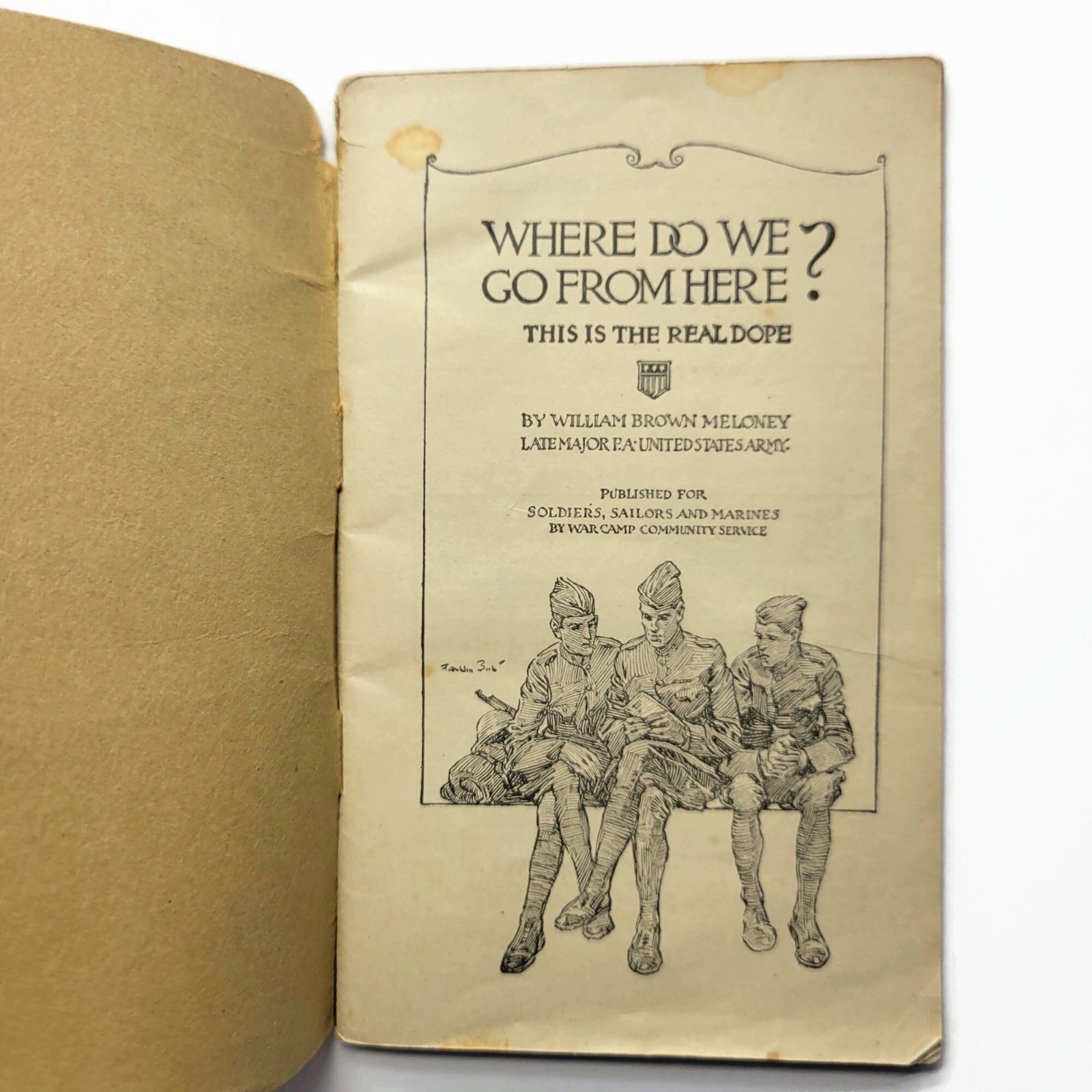 Vintage 1919 WWI Soldier Homecoming Guide Booklet Military History Pocket-Book