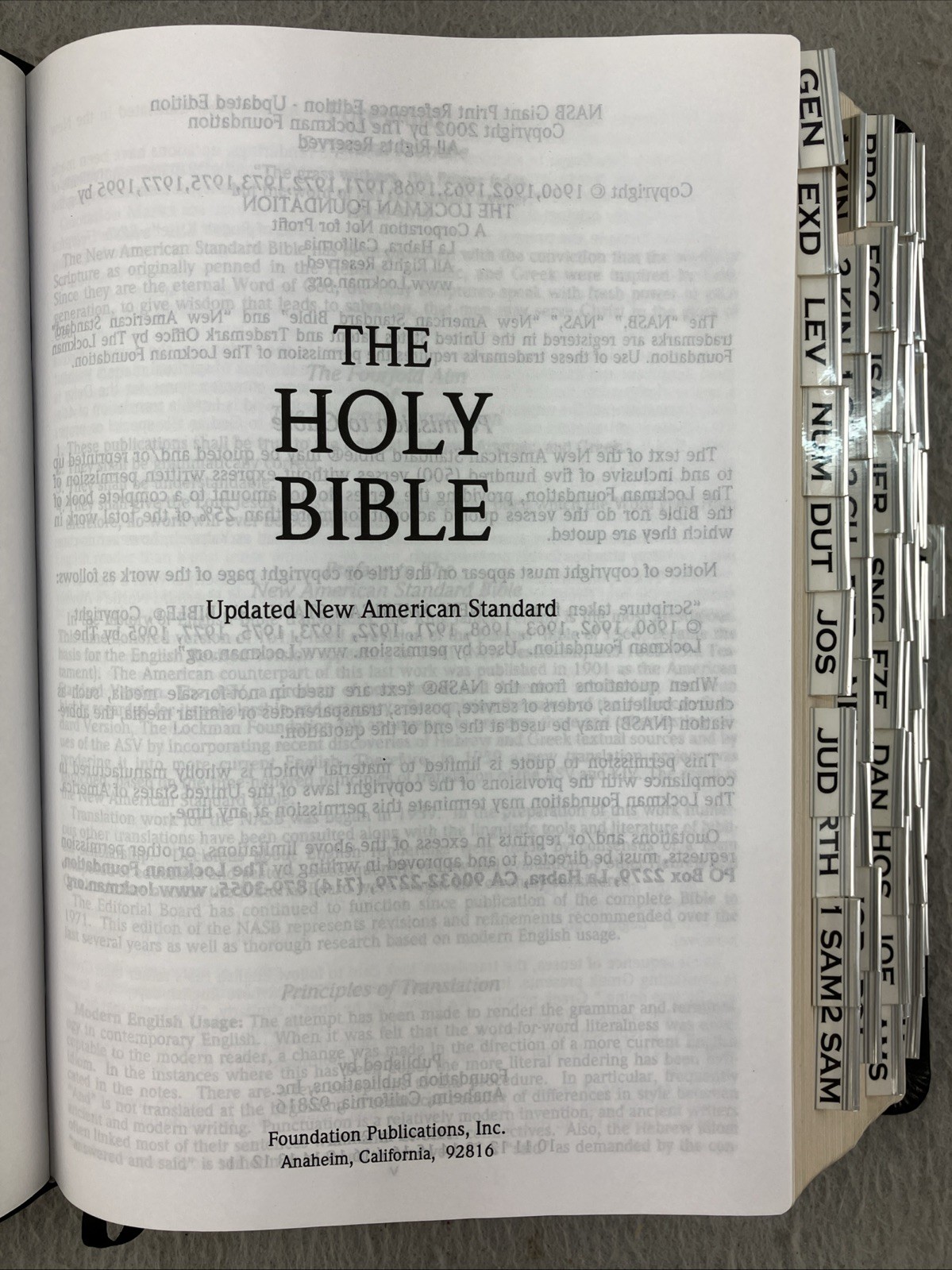 NASB Giant Print Reference Leather Bound The Lockman Foundation Red Letter Black
