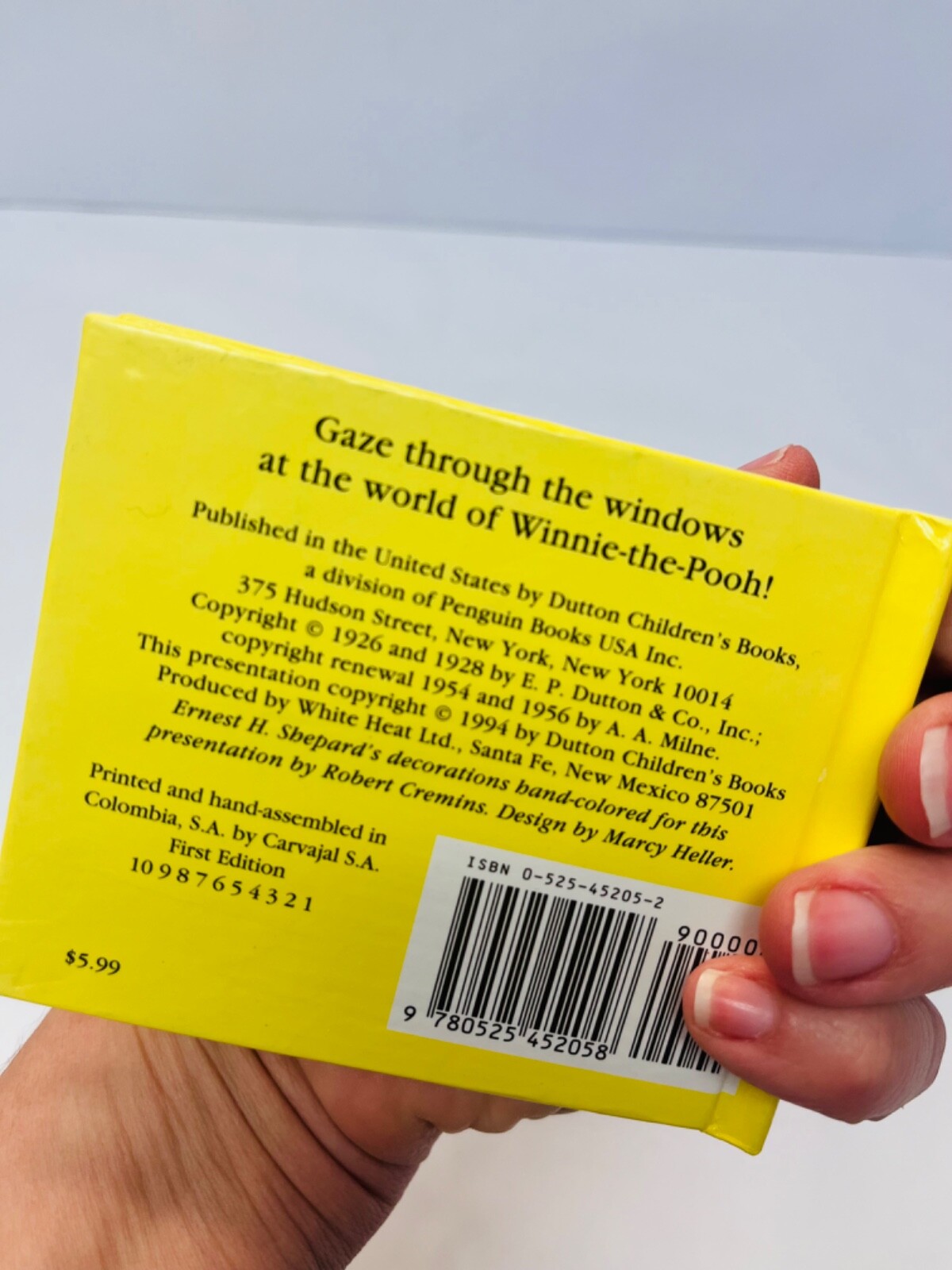 Winnie the Pooh Window Book Set- Poems And Songs- Mini Books Vintage BIN 60