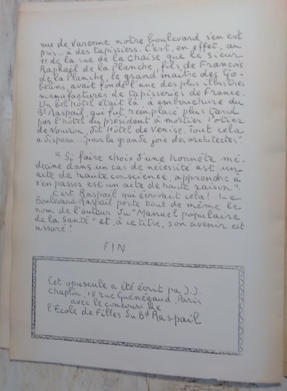 Vintage La Vrai Visage de Paris par Jean Jacques Chaplin Le Boulevard Raspail